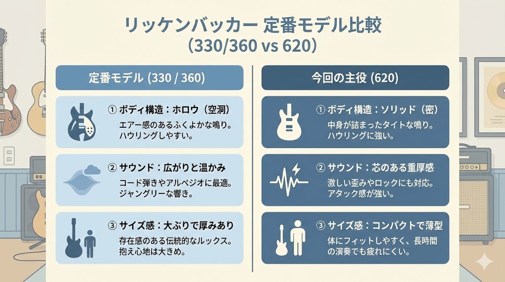 330や360などの定番モデルと比較した違い