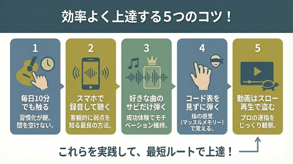 効率よく練習して「すごい」と言われる上達のコツ5選！