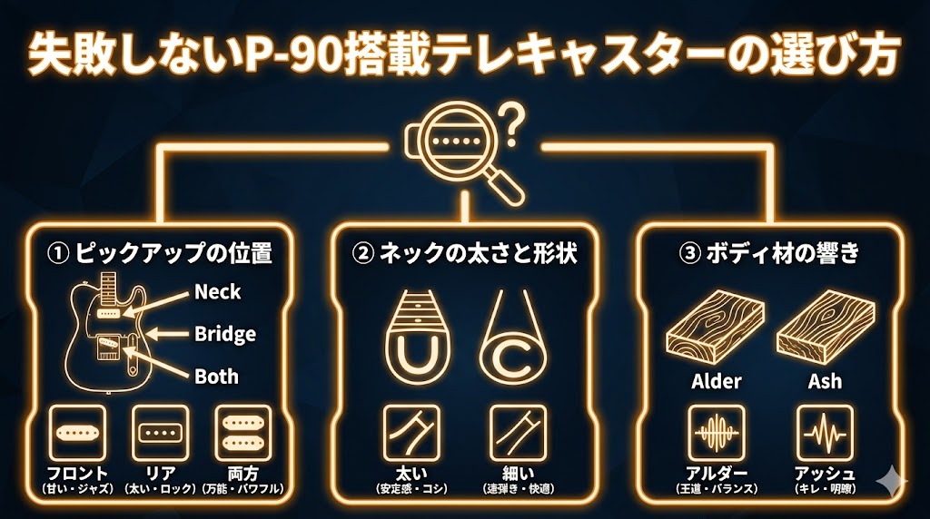 失敗しないP-90搭載テレキャスターの選び方